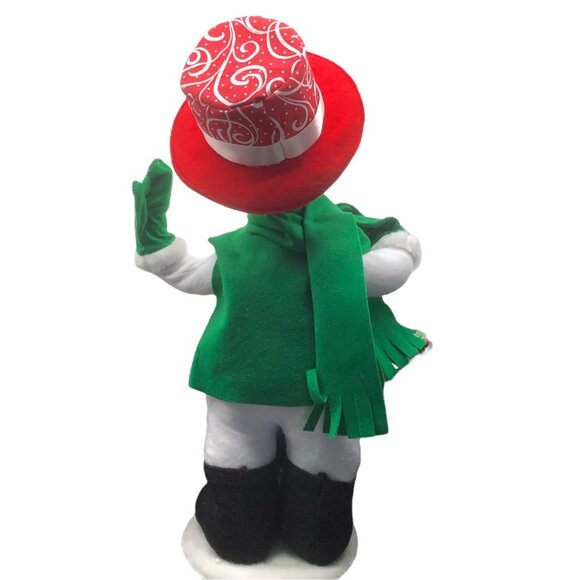 NWT ANNALEE DOLLS 20" Christmas Swirl Snowman 560319 XL Birdhouse Hat Christmas - Picture 6 of 6